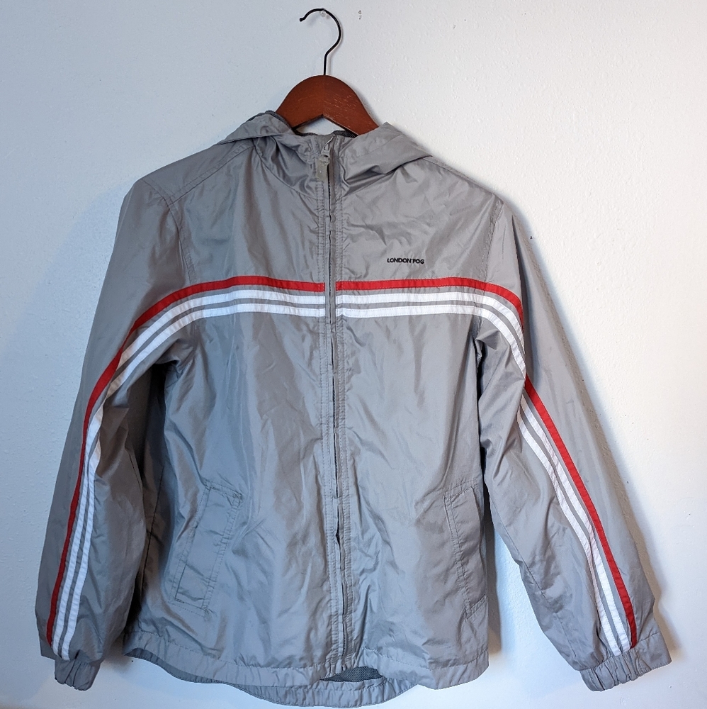 London Fog Kids rain wind hooded jacket Size 14/16